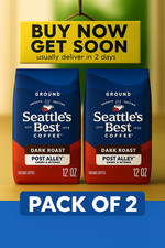 Seattle’s Best Post Alley Dark Roast Ground Coffee 12oz – 2 Pack 100% Arabica picture