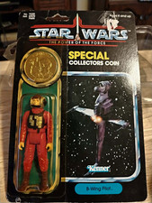 Kenner Star Wars Power of the Force B-Wing Pilot Figure w/ Coin 1984 Carded picture