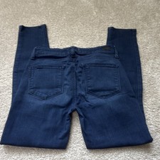 PAIGE Verdugo Skinny Ankle Jeans 27 Dark Wash Blue Denim Mid Rise Stretch Pamela picture