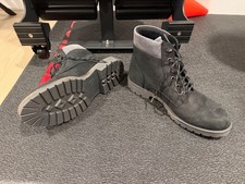 ECCO Men's Black heritage-style  Nubuck Leather Lace-Up Boots EU44 US 10-10.5 picture