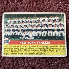 1956 Topps New York Yankees Team Card #251 GOOD/VG MANTLE FORD BERRA  picture