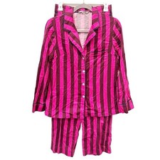 Boden 100% Cotton Striped Pajama Set Size 4 Bold Whimsical Dopamine Cozycore picture