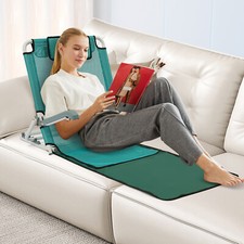 Foldable Adjustable Bed Backrest Support Sit-up Back Rest Bed Chair 198.42 lbs picture