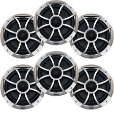 Wet Sounds Marine Bundle 3 pair of XS 65i Black cone Silver Grill 6.5