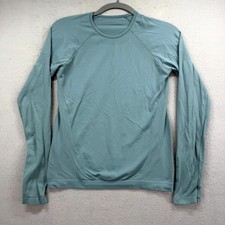 Athleta Ascent Seamless Top Women S Dusty Jade Green Engineered Knit Lightweight picture