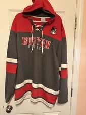 Men’s Champion Boston University Terriers Hockey Jersey Hoodie Size 3XL picture