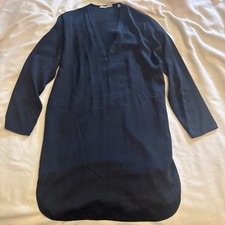 Vince Womens V-neck Silk Long Sleeves Tunic Size medium black picture