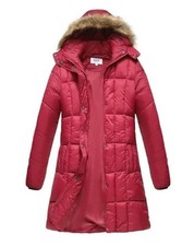 Haute Edition Women's Mid-Length Puffer Parka Coat with Faux Fur-lined Hood XL picture