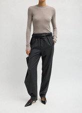 Tibi Cozy Flannel Side Drape Pant $ 675 Size M picture