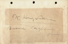 FREDERICH KARL VON KOENIG-WARTHAUSEN - SIGNATURE(S) WITH CO-SIGNERS picture