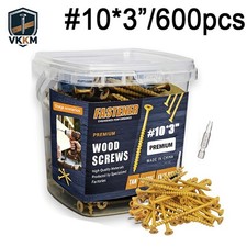 600Pcs #10 x 3 Inch Premium Wood Deck Screws T25 Torx Rust Resistant Free Driver picture