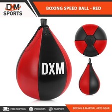 DXM Boxing Speed Ball Training Punching Speed Bag Leather Hanging Pear Punch Bag picture
