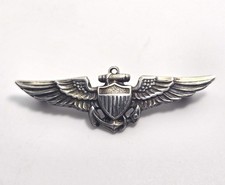 Original Pre WWII US Navy Naval Aviator Enlisted Pilot Wings Sterling NS Meyer picture