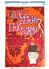 1967 Chuck Berry Animals Fillmore Bill Graham BG70 CGC Graded 9.6 Concert Poster picture