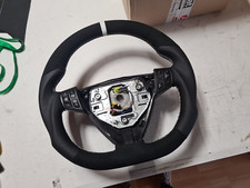 Steering Wheel Saab 9-3 Leather Flat Bottom since 2006 year white ring picture