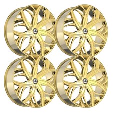(Set-4) Azara AZA-541 18x8 5x100 35mm Nano Gold Wheels Rims 18 Inch picture