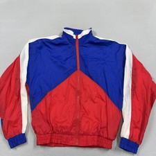 Vintage Voit Equipment Jacket Mens Medium Red Blue Colorblock Windbreaker 90s picture