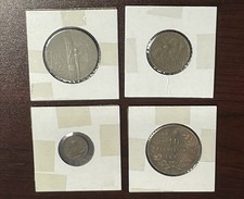 Lot of 4 Vintage Italian Coins ~ 1867,  1917. 1922 & 1923 Italy Antique Currency picture
