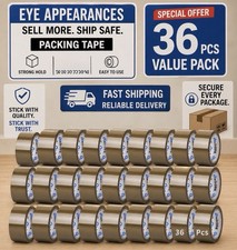 36 Rolls Brown Shipping Packaging Box Packing Tape 2 mil 2