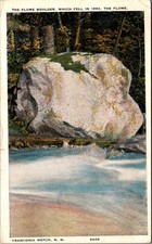 1928 The Flume Boulder Franconia Notch NH Postcard picture