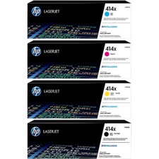 HP 414X Genuine OEM High Yield Toner Set CMYK W2020X W2021X W2022X W2023X picture