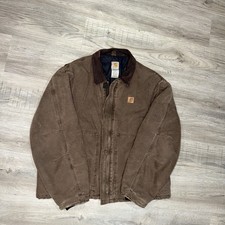 Vintage Carhartt J22 CHT Chestnut Brown Arctic Traditional Jacket USA Workwear picture