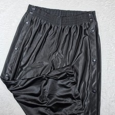 Nike Team Pants Mens L Black Snap Side Tearaway Track 90s Sportswear picture