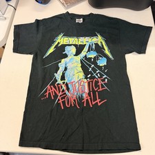 Metallica And Justice For All Nice Vintage 1994 Black T Shirt Size Small Adult picture