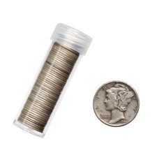 Mercury Dime Full Roll - 50 Coins - 90% Silver - CHOOSE HOW MANY ROLLS picture