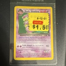 WOTC Pokémon TCG Dark Slowbro 12/82 Team Rocket Holo Rare Unlimited Stage 1 60HP picture