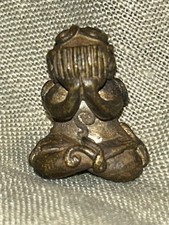Antique Thai Bronze Blind Buddha Amulet picture