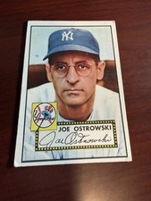 1952 Topps #206 Joe Ostrowski Rookie Card. VG picture