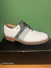 Footjoy Premiere Mens Versatrax White Grey Leather Golf Shoes New NIB 54533 picture