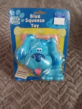 Blues Clues Vintage 1998 Blue Squeeze Toy Unopened Package Nick Jr Bath Toy picture