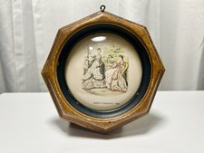 Antique GODEY's Fashion 1854 Octagonal Frame  - SHIPS TODAY picture