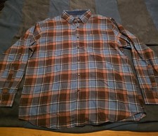IZOD  Stratton size XXL Lightweight Plaid  Flannel Shirt Blue/Red picture