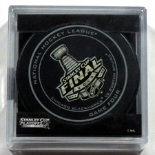 2013 Stanley Cup Playoffs Final Game 4 NHL Official Game Puck in Cube Sealed New picture