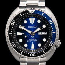 Seiko Prospex SRPC25 Deep Blue Batman Turtle Automatic Diver 200M Watch ⚫🔵🦇 picture