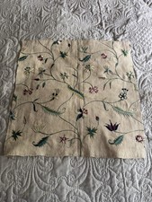18thC Antique  C1750 Spitalfields Silk Embroidered Fragment picture