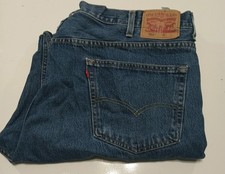 Levi's 550 Jeans Mens 46x34 Blue Cotton Denim Straight Utility Workwear  picture