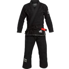 Fuji Suparaito Super Lightweight Mens Brazilian Jiu-Jitsu BJJ Gi - Black w White picture