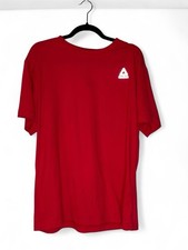 Reebok Red Short Sleeve Athletic Training Tshirt White Delta Gym Tee Size L picture