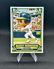 Rickey Henderson Big Head Bobblehead Style Custom ACEO Art Card Athletics MLB ⚾️ picture