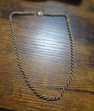 14k Yellow Gold Rope Chain Necklace, Spring Ring Clasp, Italy, No Stone picture