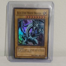 Yu-Gi-Oh Blue Eyes White Dragon SKE-001 Holo Card 1996 Print run Rare picture