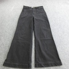 ROLLA'S Jeans Womens 29 Charcoal Wash Black High Rise Wide Leg Relaxed Denim picture