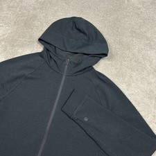 Lululemon City Sweat Zip Hoodie Mens Large Black Full Zip Sweatshirt Gym Travel picture