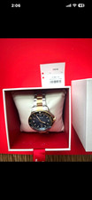Wenger Swiss Made Quartz Analog Two-Tone Bracelet Watch Blue Dial 44mm 200m picture