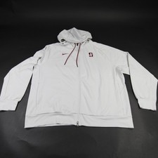 Stanford Cardinal Nike Dri-Fit Jacket Men's White New with Tags Multiple Sizes picture
