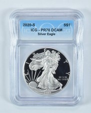 2020-S American Silver Eagle PR70 DCAM ICG picture